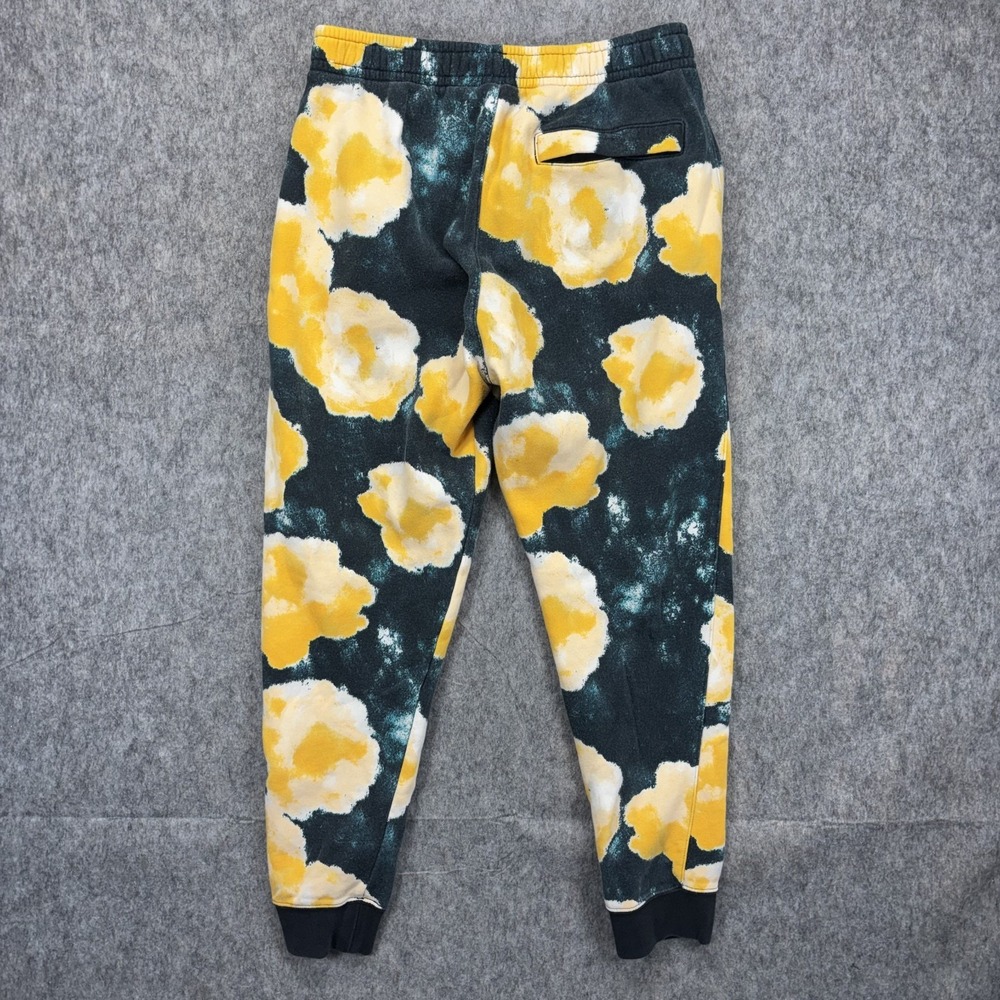 Nike Club Fleece‎ Lounge Joggers Pants Men's Medium Yellow Floral DV5299-010 - Picture 8 of 9